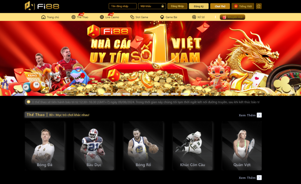 Sảnh casino Fi88 tại Bong88